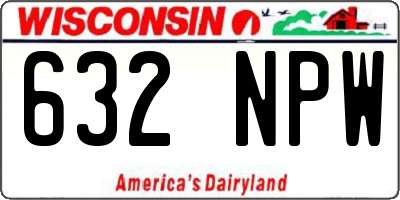 WI license plate 632NPW