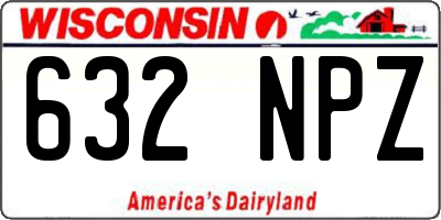 WI license plate 632NPZ