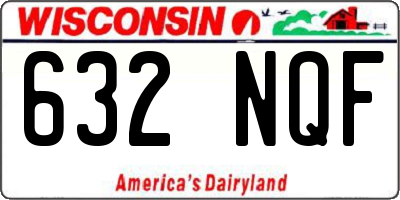 WI license plate 632NQF
