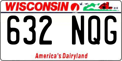 WI license plate 632NQG
