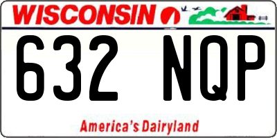 WI license plate 632NQP