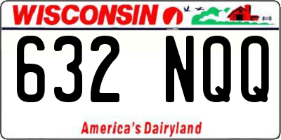 WI license plate 632NQQ