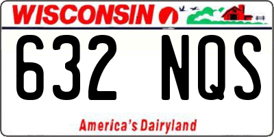 WI license plate 632NQS