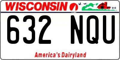 WI license plate 632NQU