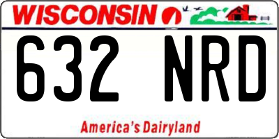 WI license plate 632NRD