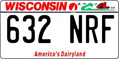WI license plate 632NRF