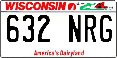 WI license plate 632NRG