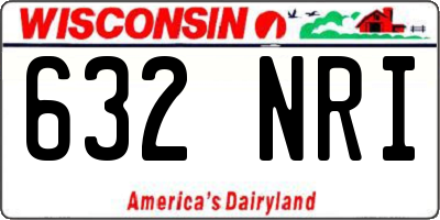 WI license plate 632NRI