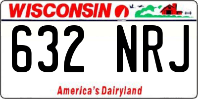 WI license plate 632NRJ