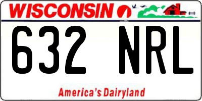 WI license plate 632NRL