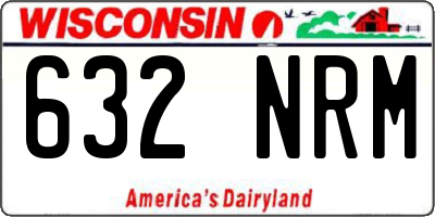 WI license plate 632NRM