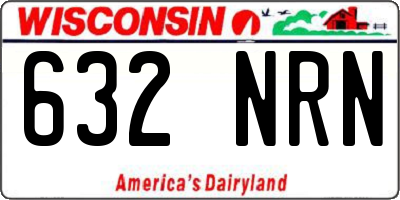 WI license plate 632NRN