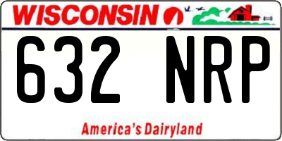 WI license plate 632NRP
