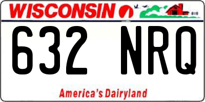 WI license plate 632NRQ