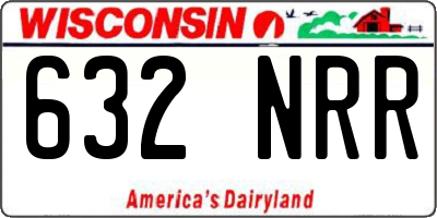 WI license plate 632NRR