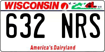 WI license plate 632NRS