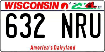 WI license plate 632NRU