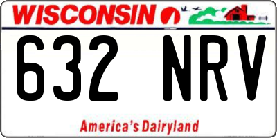 WI license plate 632NRV