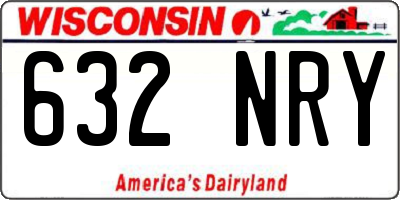 WI license plate 632NRY