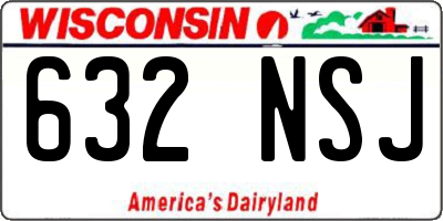 WI license plate 632NSJ