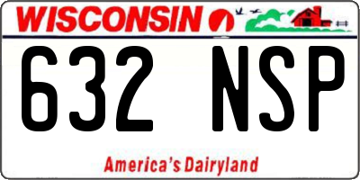 WI license plate 632NSP
