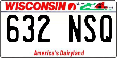WI license plate 632NSQ