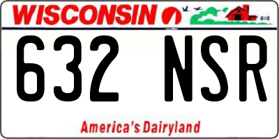 WI license plate 632NSR