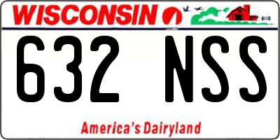 WI license plate 632NSS