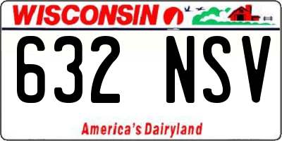 WI license plate 632NSV