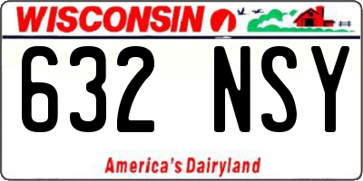 WI license plate 632NSY
