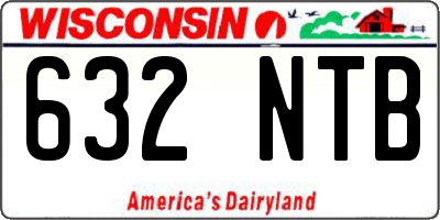 WI license plate 632NTB