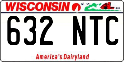 WI license plate 632NTC