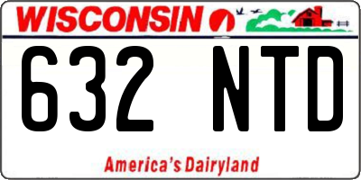 WI license plate 632NTD