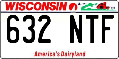 WI license plate 632NTF