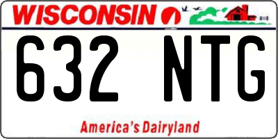 WI license plate 632NTG