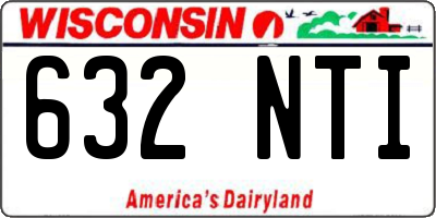 WI license plate 632NTI