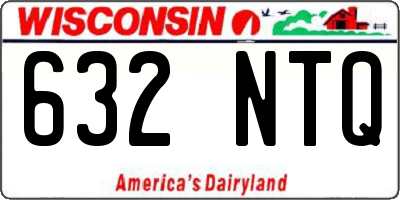 WI license plate 632NTQ