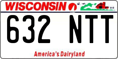 WI license plate 632NTT