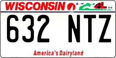 WI license plate 632NTZ