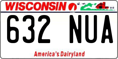 WI license plate 632NUA