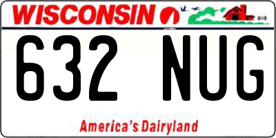 WI license plate 632NUG