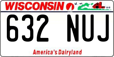 WI license plate 632NUJ