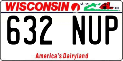WI license plate 632NUP