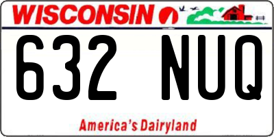 WI license plate 632NUQ