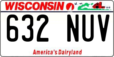 WI license plate 632NUV