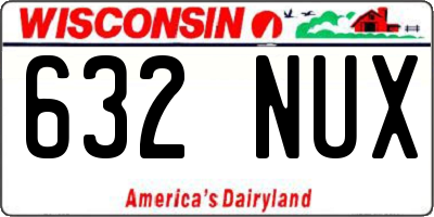WI license plate 632NUX