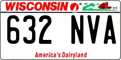 WI license plate 632NVA