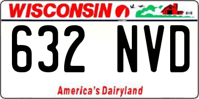 WI license plate 632NVD