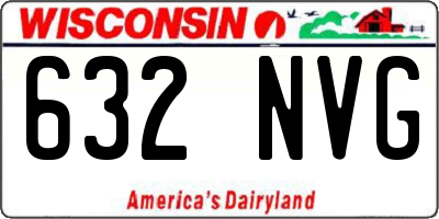 WI license plate 632NVG