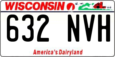 WI license plate 632NVH